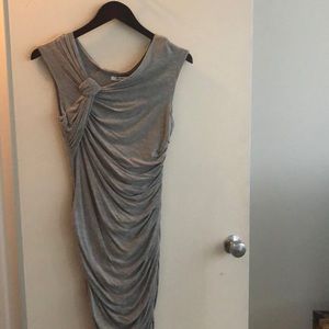 Bodycon Bailey 44 grey matte jersey ruched dress